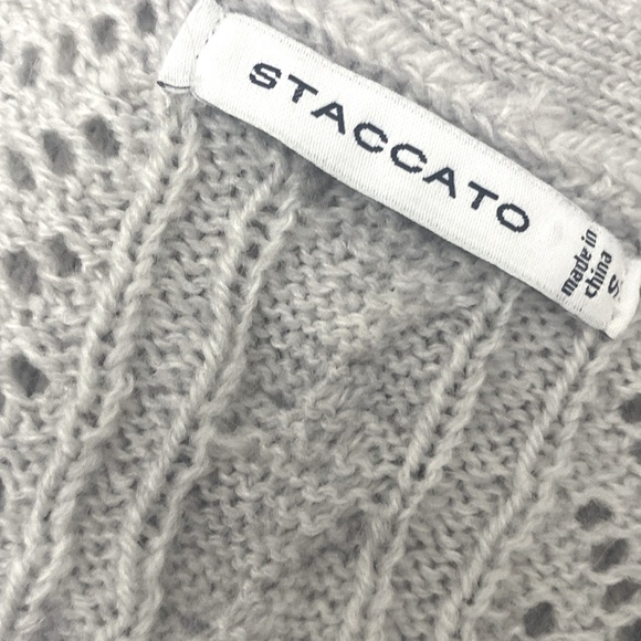 NEW- OVERSIZED STACCATO V-NECK CARDIGAN BUTTON SWEATER - Picture 5 of 7